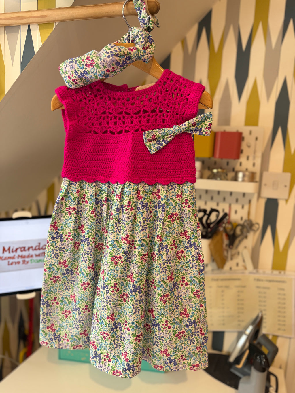 Miranda Dress 3-4y + 4 Hair Accessories (25057)