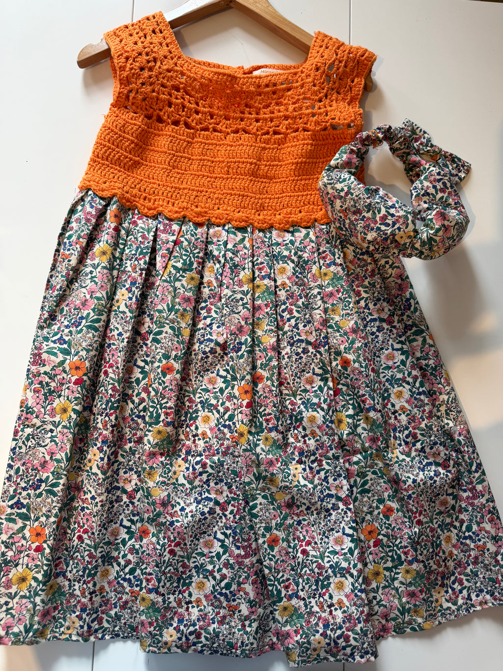 Miranda Dress 7-8y + 2 Hair Accessories (26092)